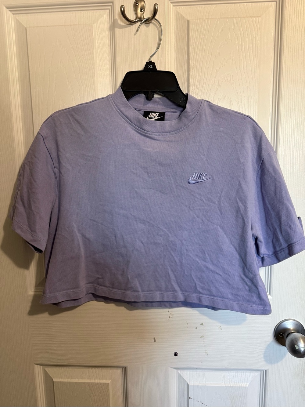Nike Lavender Short Sleeve Crop Top